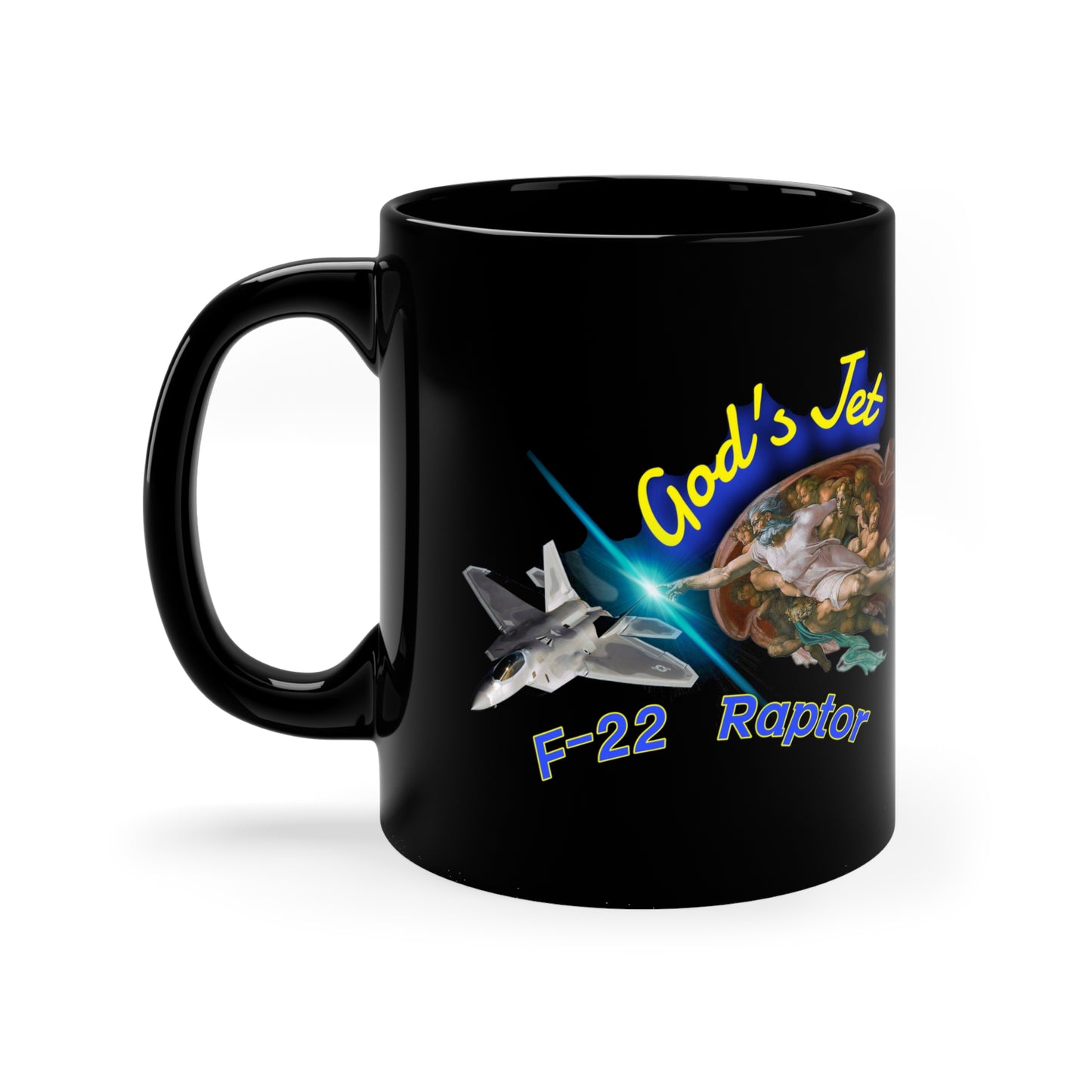 F-22 Raptor, 11oz Black Mug